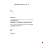 Letter soliciting for help Christmas example document template 
