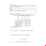 Post Meeting Survey Template example document template