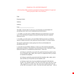 Employee Termination Recommendation Letter example document template