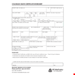 Death Certificate Template - Create and Specify Death Certificates | Decedent example document template