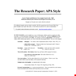 How to Write a Research Paper in APA Style - Tips from Experts example document template