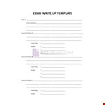 Essay Write Up Template example document template 