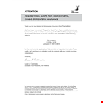 Get a Homeowners Insurance Request for Quote | Hartford example document template 