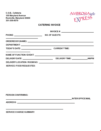 Catering Services in Maryland | Invoice & Delivery Solutions