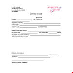 Catering Services in Maryland | Invoice & Delivery Solutions example document template