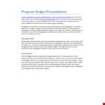 Program Budget Presentation | Simplify Your Program's Finances | Engage Your Congregation example document template