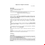 Formal Request Letter Template example document template