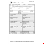 Mortgage Settlement Statement Example - Insurance & Title Services example document template