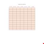 Medication Schedule Template - Organize your medication schedule efficiently example document template