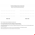 Wedding Seating example document template