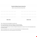 Wedding Seating example document template 