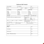 Employment Offer Letter | Salary & Benefits Included example document template