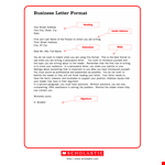 Printable Business Letter Format for Free example document template 