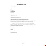 Reject Request Letter example document template