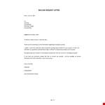 Reject Request Letter example document template 