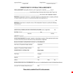 Independent Contractor Agreement - Clear Terms for Independent Work example document template