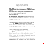 Professional Subcontractor Agreement - Clear Terms & Conditions example document template