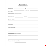 Employee Write Up Form | Disciplinary Action & Incident Report example document template
