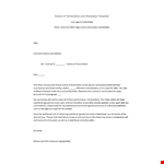 Notice Of Termination Of Service Letter Example example document template