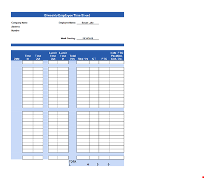 Efficient Employee Time Tracking with Our Timesheet Template