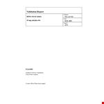 Example Of Validation example document template 