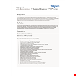 It Engineer Job Description example document template