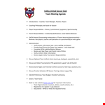 Formal Team Meeting Agenda Template - Responsibilities, Player, Sportsmanship example document template 