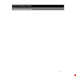 School Technology example document template