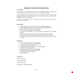 Emergency Dispatcher Job Description example document template