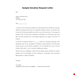 Support Students with Your Donation: Request for a Donation Letter | Company Name example document template 