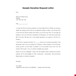 Support Students with Your Donation: Request for a Donation Letter | Company Name example document template
