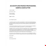 Accounts Professional Cover letter example document template