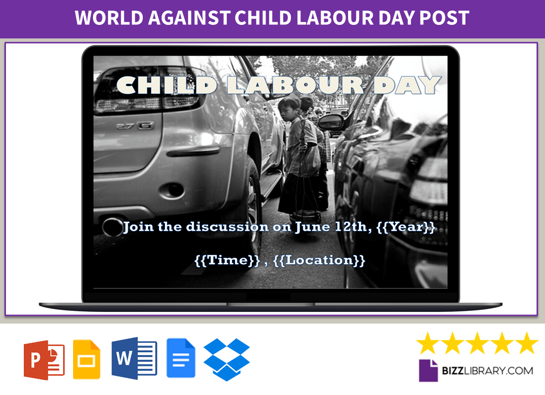 child labour day template