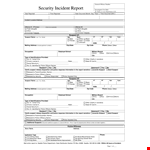 Police Incident Report Template example document template