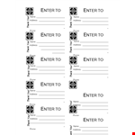 Customizable Raffle Ticket Templates - Choose from a Variety of Designs example document template