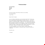 Effective Professional Email Writing: Tips and Examples example document template