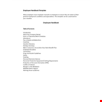 Employee Handbook Template example document template