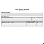 Effective Work Plan Template for Agency Activities & Objectives - Accomplishing Goals example document template