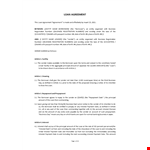 Loan Agreement example document template