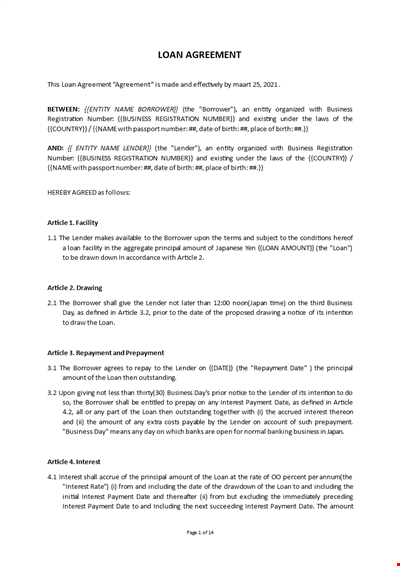 Loan Agreement