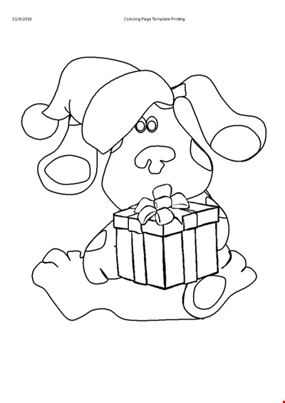 Printable Cartoon Christmas Coloring Page | Fun and Easy Coloring | Ideal for Printing
