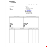 Dealer Purchase Order Form - Streamline Your Business Operations | Contact Xitron Today example document template