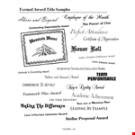 Download Formal Employee Recognition Award Certificate Template example document template 