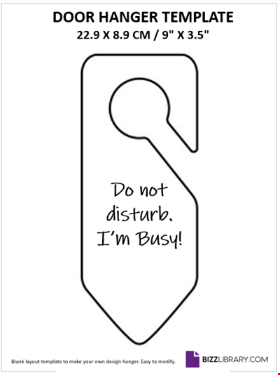 Do Not Disturb Door Hanger Printable