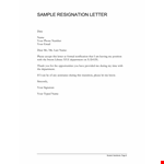 Formal Resignation Letter Template - Free PDF | Library, Employment, Student example document template