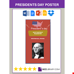 Presidents Day poster example document template 