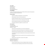 Retail Marketing Experience Resume example document template