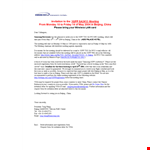 Invitation Letter for Meeting in Beijing, China - Please Join Us example document template