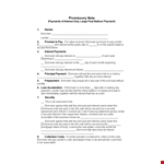 Download Promissory Note Template with Interest for Borrower example document template