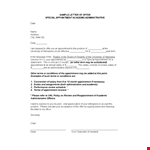 Simple Special Appointment Offer Letter Format example document template